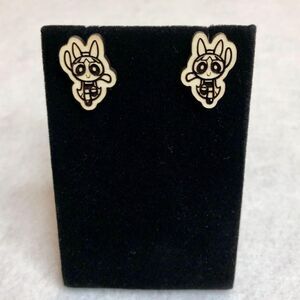 Powerpuff Girls Blossom Wood Stud Earrings